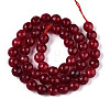 Dyed Natural White Jade Beads Strands G-T139-8mm-60-04-2
