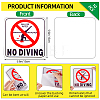 PVC Plastic No Diving Sign Stickers DIY-WH0472-01-2