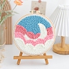 DIY Moon Pattern Punch Embroidery Beginner Kits for Beginners PW-WGB2670-15-1