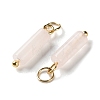 Natural Rose Quartz Pendants STAS-C120-01G-02-2