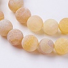 Natural Weathered Agate Beads Strands G-G589-8mm-02-6