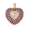 Brass Micro Pave Cubic Zirconia Pendants KK-CBA74BF-12G-02C-1