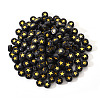Black Opaque Acrylic Beads PACR-YW0001-04C-3