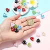 30Pcs 6 Colors Handmade Lampwork Beads LAMP-YW0004-26-4