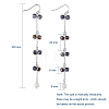 Faceted Rondelle Glass Beads Dangle Earrings EJEW-JE03817-01-2