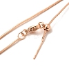 1mm Rack Plating Brass Round Snake Chain Adjustable Slider Necklaces for Women Men MAK-L044-50RG-2