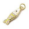 Brass Enamel Pendants KK-A266-39G-01-2