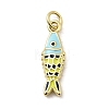 Brass Enamel Pendants KK-A266-39G-02-1