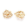 Brass Micro Pave Cubic Zirconia Pendants KK-N263-77B-G-2