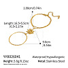 304 Stainless Steel Spiral Sun Double Layer Hand Chain Finger Ring Bracelets for Women BN7044-6