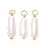 Natural Baroque Keshi Pearl Pendants PALLOY-JF05439-03-1