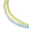 Transparent Gradient Color Glass Beads Strands GLAA-H021-01A-14-3