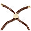Half Finished Twisted Milan Rope Slider Bracelets FIND-G032-01G-2