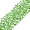 Electroplate Glass Beads Strands X-EGLA-A044-T8mm-B09-1