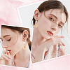 10Pcs Brass Cubic Zirconia Bowknot Stud Earring Findings KK-BBC0008-31-5