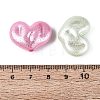 Textured Opaque Acrylic Beads OACR-N160-09-3