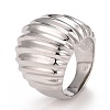 Non-Tarnish 304 Stainless Steel Textured Chunky Ring for Women RJEW-B040-17A-P-1