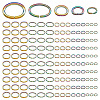 250Pcs 5 Styles Ion Plating(IP) 304 Stainless Steel Jump Rings STAS-WR0001-48-1