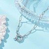 304 Stainless Steel Paperclip Chain Necklaces for Women NJEW-JN06034-02-1