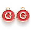 Golden Plated Enamel Alloy Charms ENAM-SZ0001-26C-G-2