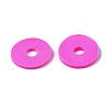 Flat Round Handmade Polymer Clay Beads CLAY-R067-12mm-31-6