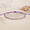 Glass & Brass Beads Braided Bead Bracelets LS-ZQ2730-1