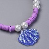 Handmade Polymer Clay Heishi Beads Kids Stretch Bracelets BJEW-JB04345-3