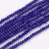 Opaque Solid Color Glass Bead Strands GLAA-F076-A03-1