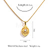 304 Stainless Steel Crystal Rhinestone Hollow Pendant Necklaces WG5EFC4-01-1