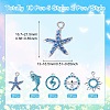 10Pcs 5 Styles Alloy Pendants FIND-TADJ0001-26C-5