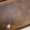 Alloy Hollow Flower Pendant Necklaces for Women WG07DCA-04-1
