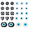 74Pcs 10 Styles Handmade Evil Eye Lampwork Beads LAMP-TA0002-73-3