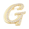 Brass Micro Pave Clear Cubic Zirconia Pendants CU-CBA8481-01G-G-1