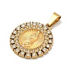 Virgin Mary Theme 304 Stainless Steel Pendants STAS-F336-05B-G-2