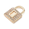 Brass Micro Pave Clear Cubic Zirconia Charms CU-CBAFF5B-14G-2