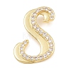 Brass Micro Pave Clear Cubic Zirconia Pendants CU-CBA8481-01G-S-1
