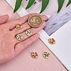 6Pcs 2 Style Rack Plating Brass Enamel Pendants KK-SZ0006-13-2