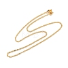 Brass Textured Oval Link Chain Necklaces NJEW-H053-01A-G01-4