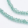Electroplate Glass Beads Strands GLAA-F076-FR01-3