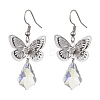 3 Pairs 3 Size Filigree 3D Butterfly Brass Dangle Earrings EJEW-JE05677-4