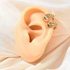 C-Shaped Brass Micro Pave Clear Cubic Zirconia Cuff Earrings EJEW-L316-01G-05-1