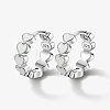 Anti-Tarnish Rhodium Plated 925 Sterling Silver Huggie Hoop Earrings for Women DS9629-1-1