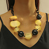 Bohemian Resin Nuggets Beaded Chunky Necklaces for Women FS-WGA6DA1-03-1