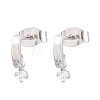 304 Stainless Steel Pave Single Cubic Zirconia Stud Earrings for Women SA-CBAB549-05P-4