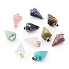 Fashewelry 20Pcs 10 Styles Natural & Synthetic Mixed Gemstone Pendants G-FW0001-36-12