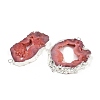 Dyed Natural Druzy Agate links G-R012-05S-03-2