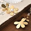 304 Stainless Steel Flower Stud Earrings for Women STAS-Z112-22G-3