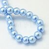 Baking Painted Pearlized Glass Pearl Round Bead Strands HY-Q003-6mm-24-4