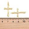 Brass Micro Pave Clear Cubic Zirconia Pendants CU-CBA48B8-01G-F-3