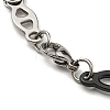 Two Tone 304 Stainless Steel Oval Link Chain Bracelet BJEW-B078-01BP-3
